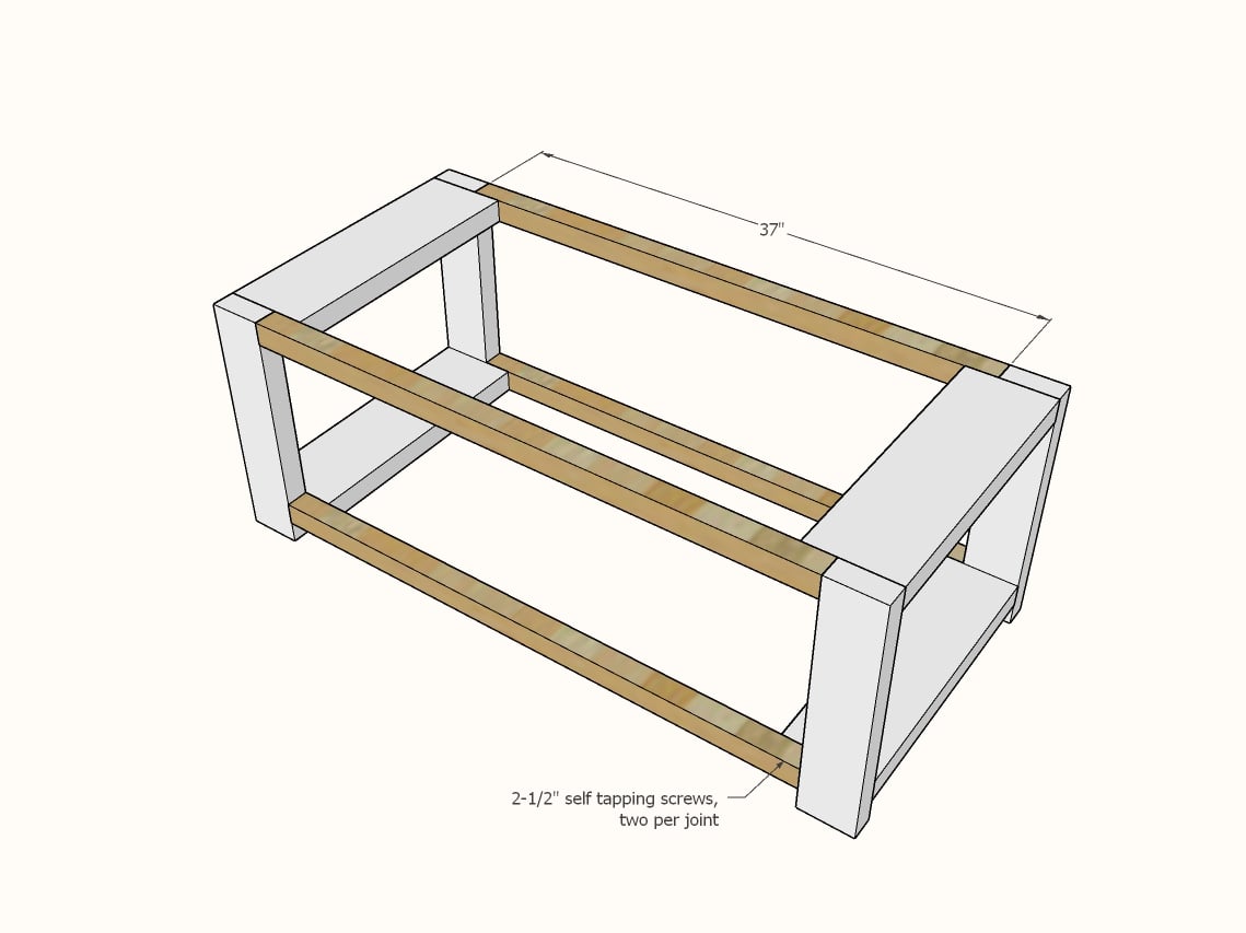 Ana white deals beginner coffee table